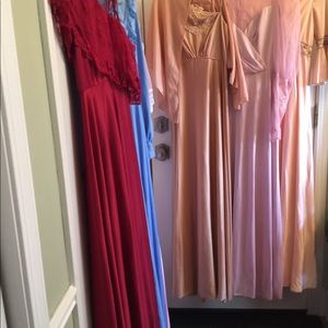 Original 1970s bridesmaids dresses